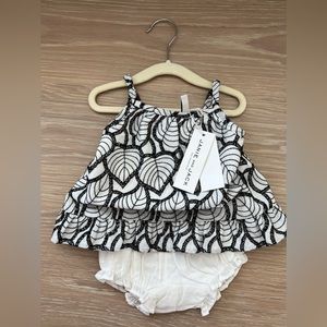 Janie & Jack 3-6 top and ruffle bottoms